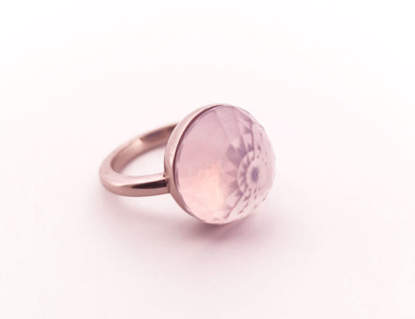Bague Asteria Or Blanc 18K Quartz Lavande – Image 3