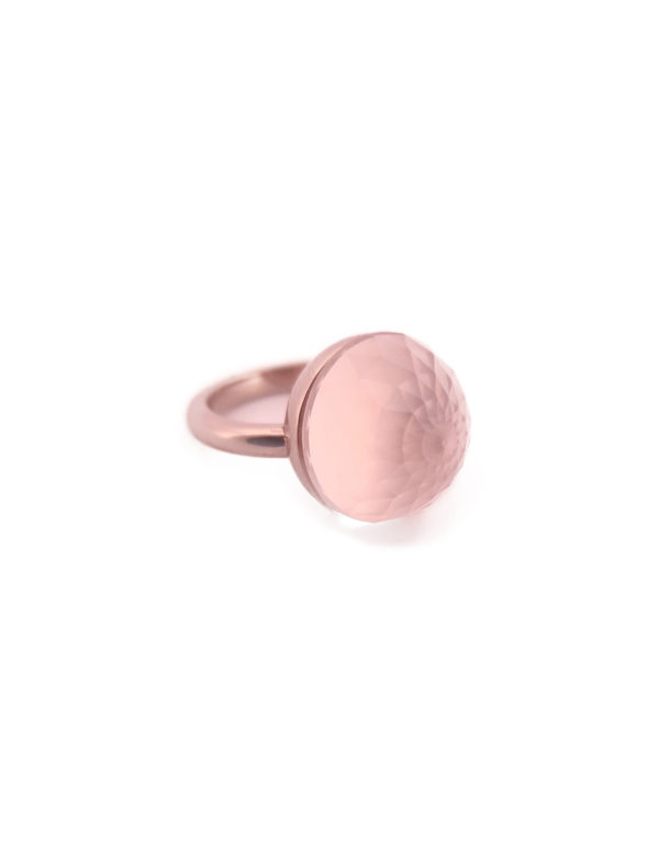 Bague Asteria Or Blanc 18K Quartz Rose – Image 3
