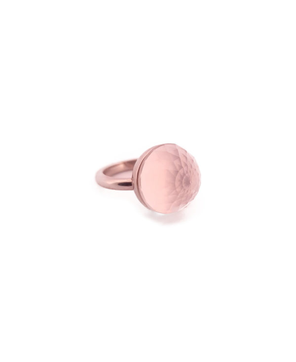 Bague Asteria Or Blanc 18K Quartz Rose – Image 4