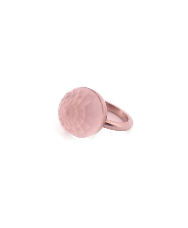 Bague Asteria Or Blanc 18K Quartz Rose
