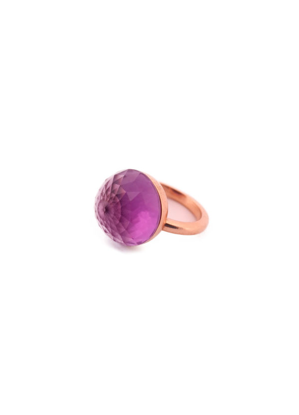 Bague Asteria Or Rose 18K Améthyste