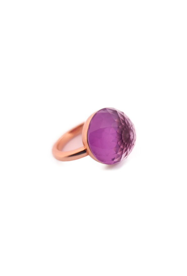 Bague Asteria Or Rose 18K Améthyste – Image 2