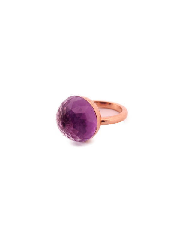 Bague Asteria Or Rose 18K Améthyste – Image 3