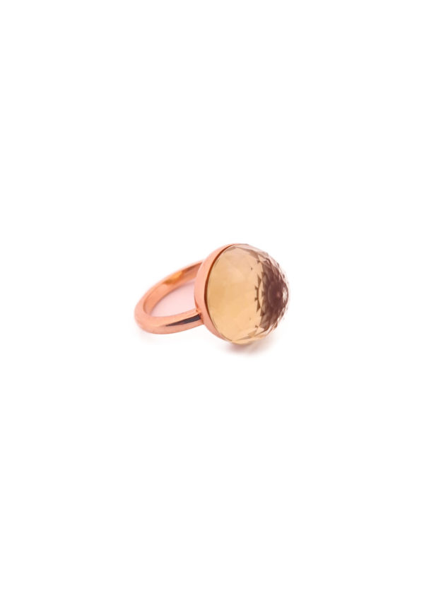 Bague Asteria Or Rose 18K Lemon Quartz – Image 2