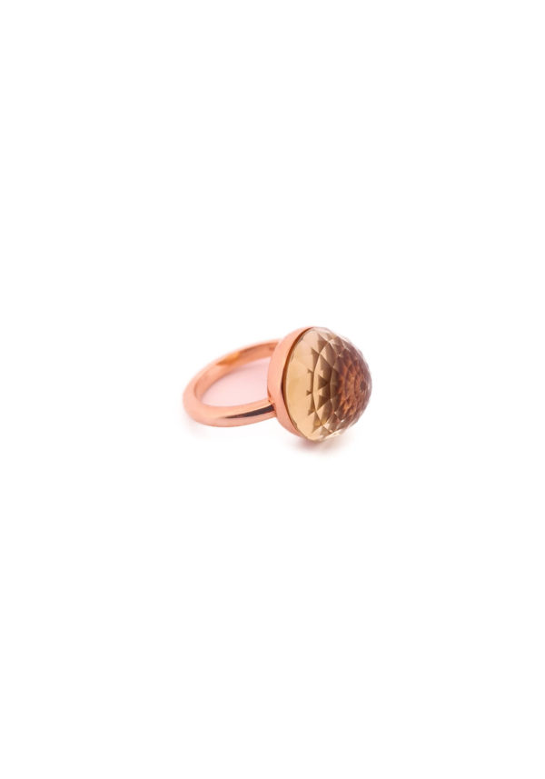 Bague Asteria Or Rose 18K Lemon Quartz – Image 3