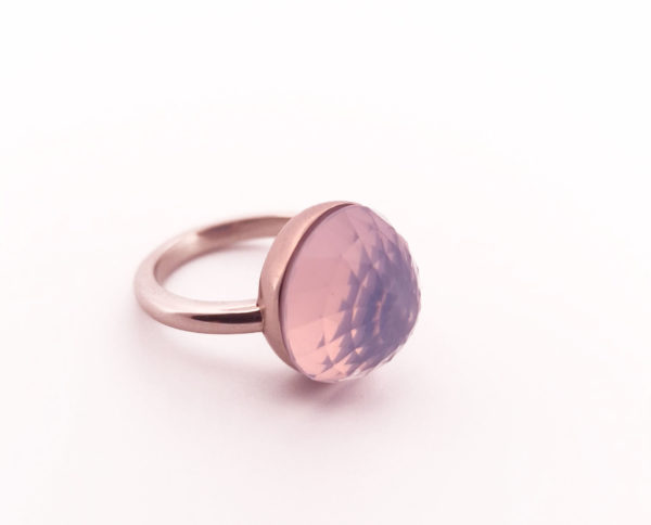 Bague Asteria Or Rose 18K Quartz Lavande – Image 2