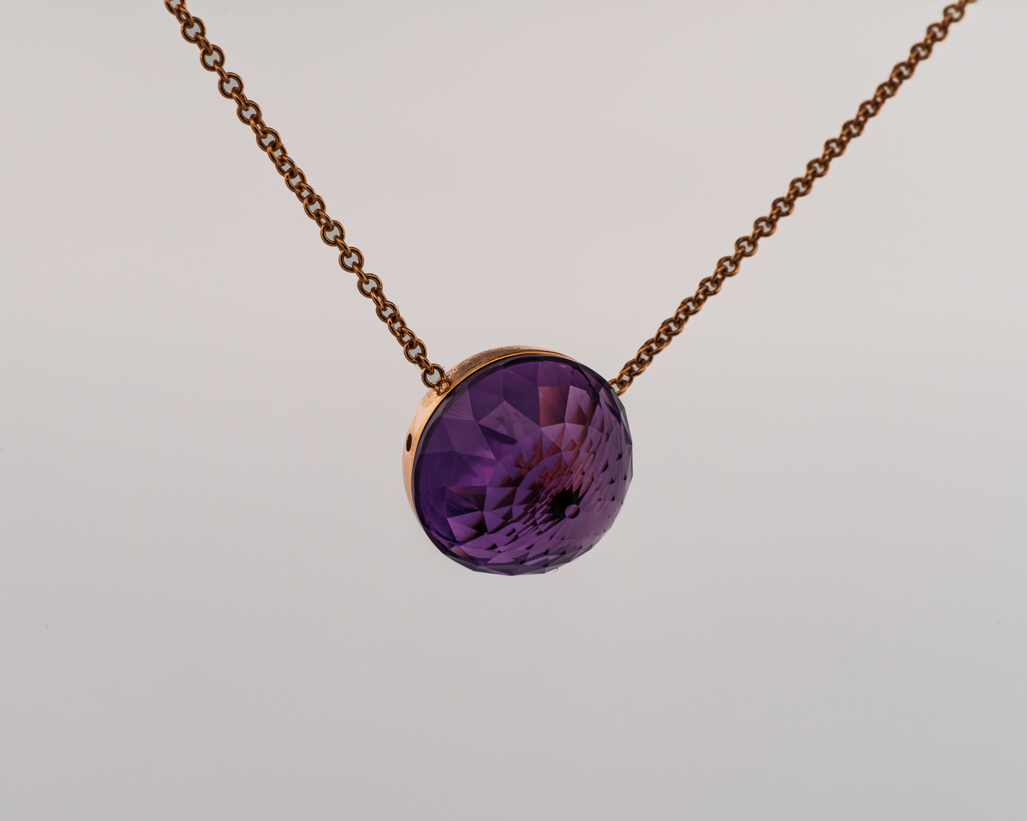 Pendentif Asteria – Or Rose & Améthyste – Image 2