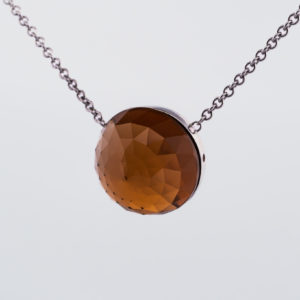 Pendentif Asteria  – Or Blanc & Citrine
