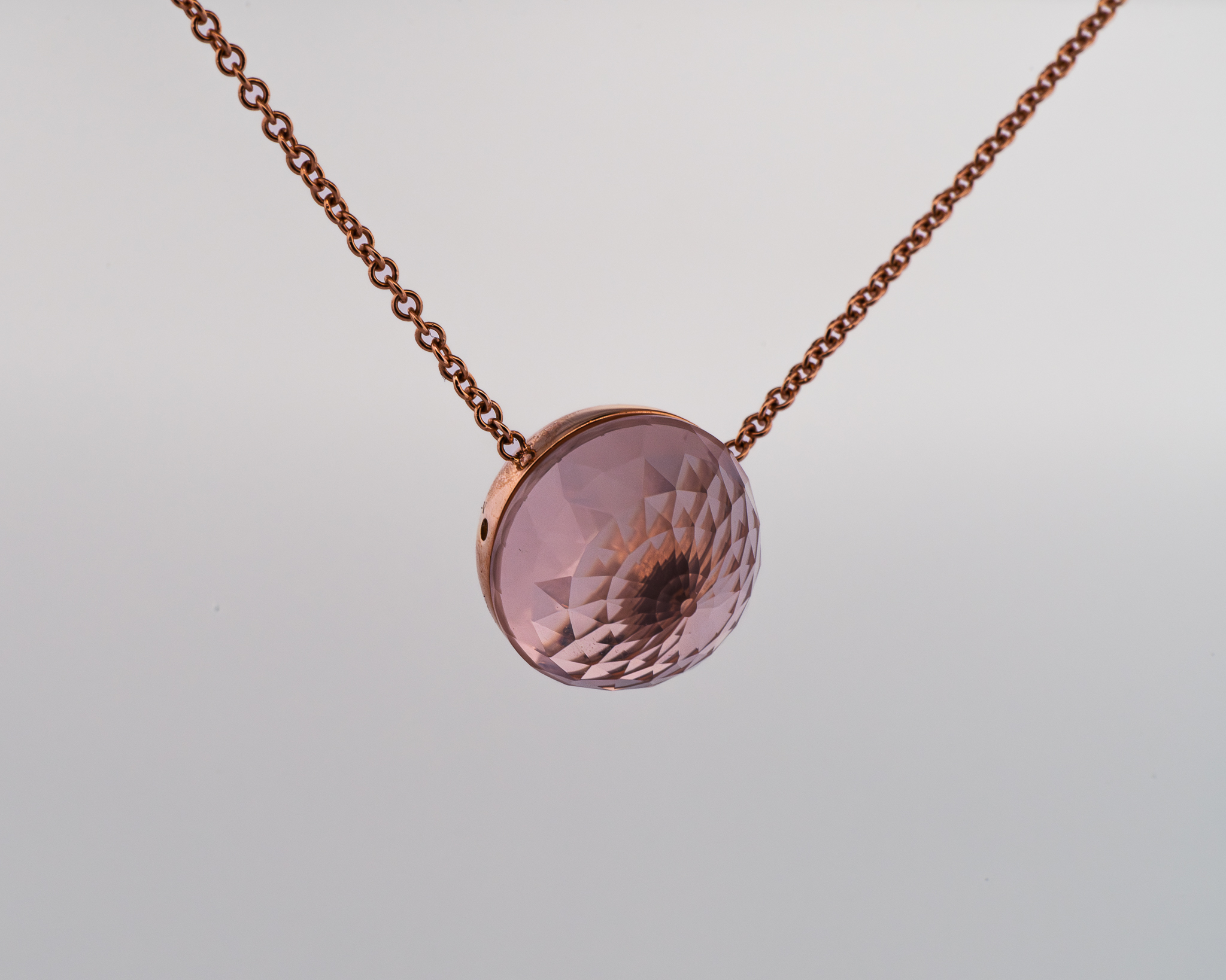 Pendentif Asteria – Or Rose & Quartz Rose – Image 3