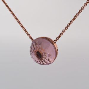 Pendentif Asteria – Or Rose & Quartz Rose