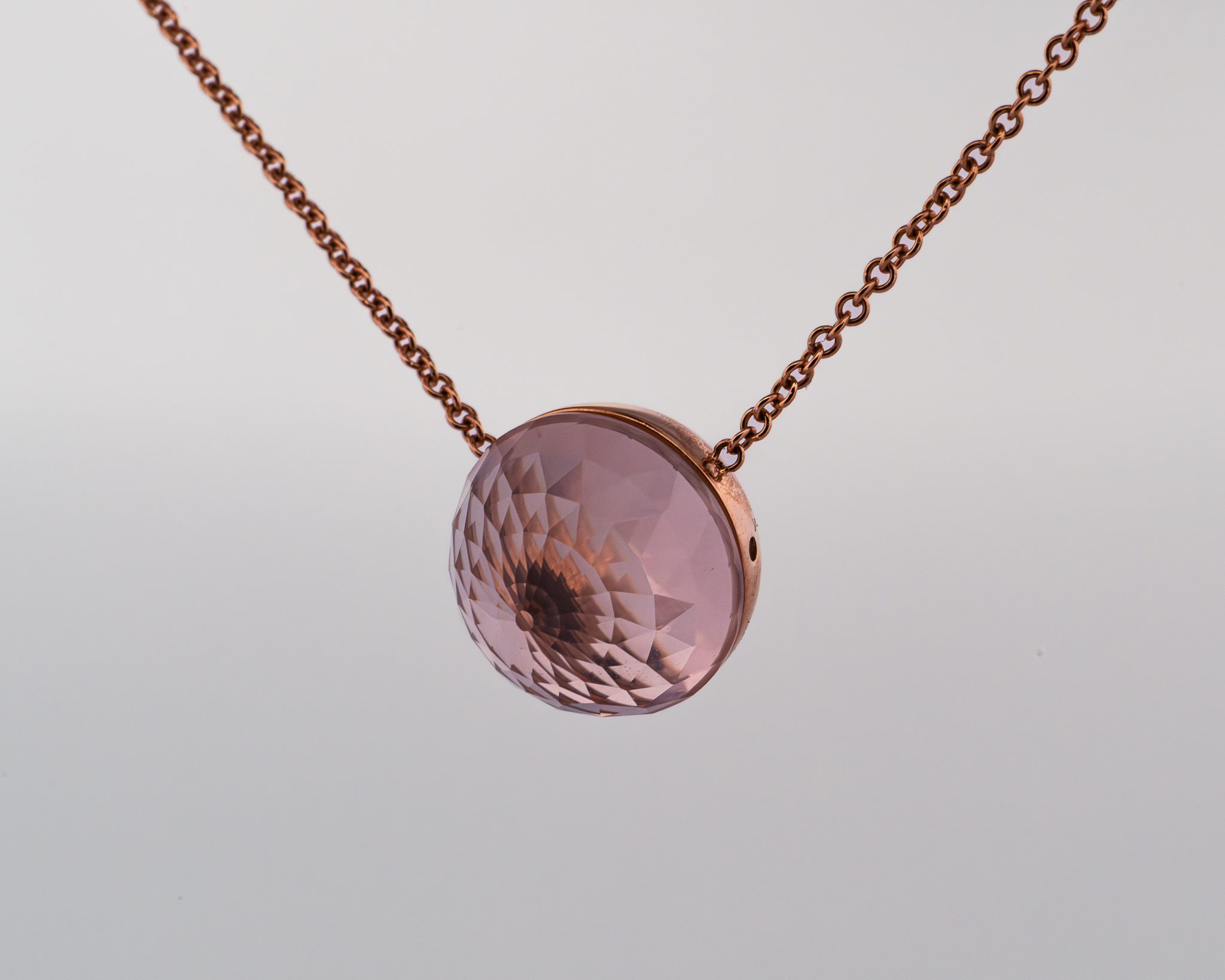 Pendentif Asteria – Or Rose & Quartz Rose